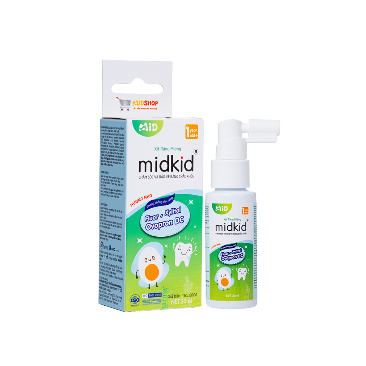 Xịt Răng Miệng Midkid 1+ - Bảo Vệ Chuyên Sâu  (Từ 12 Tháng Tuổi)